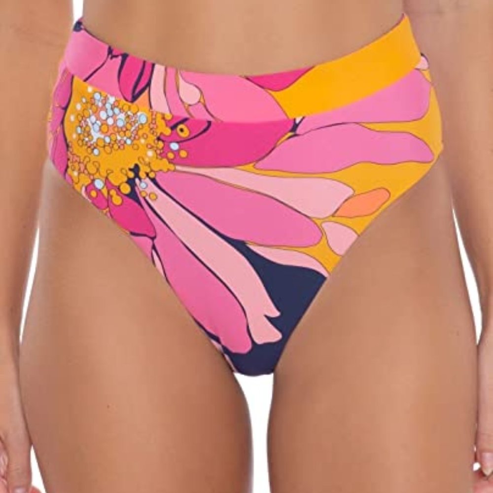 Trina Turk Breeze Printed High-Waist Bikini Bottoms
